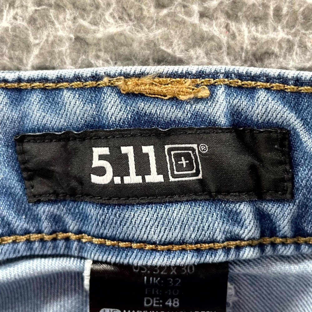 5.11 Tactical Jeans Mens 32x30 Denim Medium Wash Hiking Camping Utility Skate - Picture 10 of 14